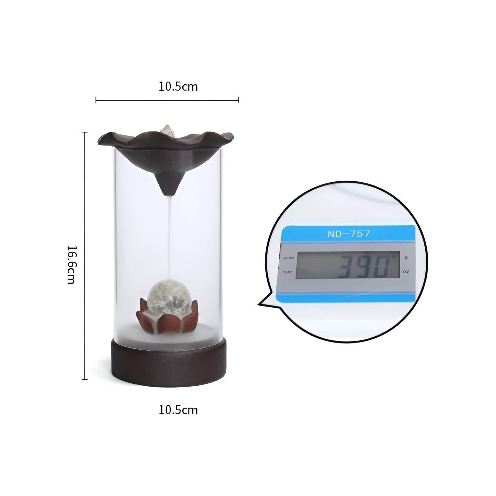 Elegant incense burner with backdraft for a calm and relaxed atmosphere Bowlift by Bowlift